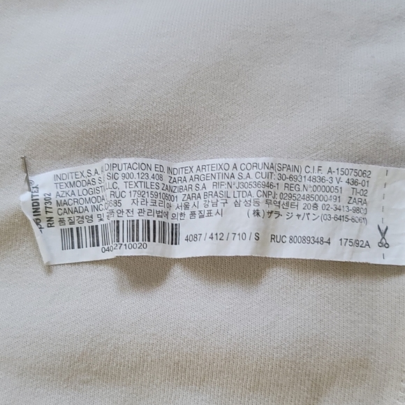 Zara Short Sleeve Heavy Tee Shirt SZ S - Picture 3 of 6